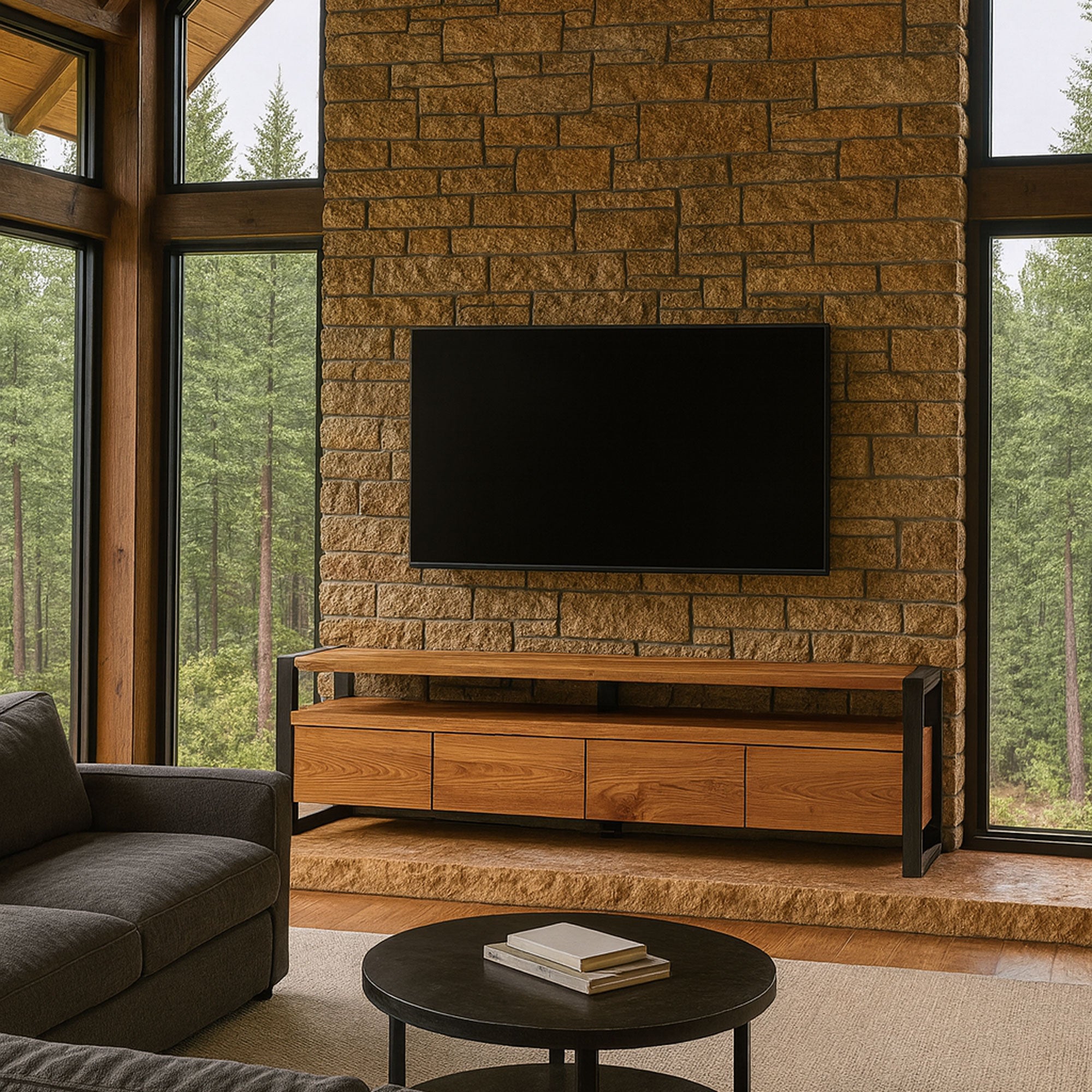 Solid Oak TV Unit - Neo Series