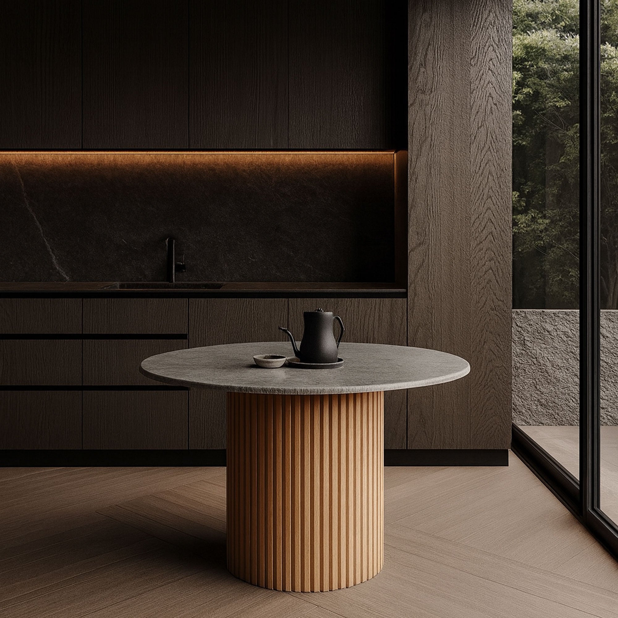 Docia Travertine Table