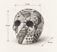 Skull Pop Art Dekoratif Ürün