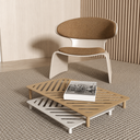 Duo L - Modern Tasarım Çelik Sehpa