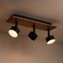 Plafonyer Spotlu Ahşap Led Avize 30x10 Cm