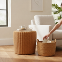 Premium Rattan Sehpa & Puff