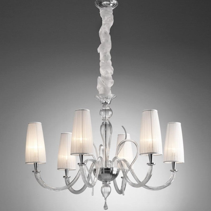 Cherry Avi̇Ze 6l Şeffaf-Krom Ø85x60 Cm E14 6x40w