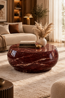Cherry Rosso Levanto Mermer Sehpa