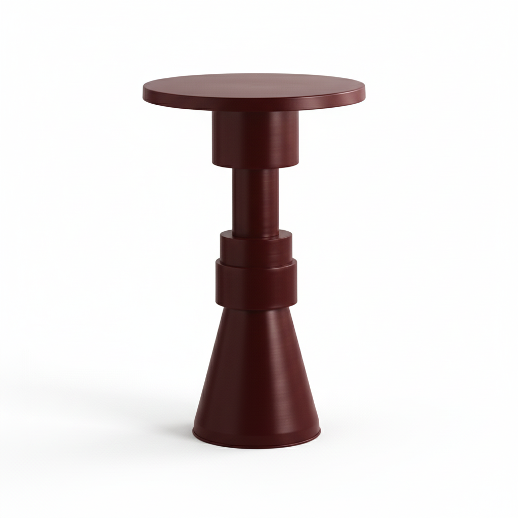 Chess Metal Sehpa Bordo-Yan Sehpa-Pinot Interior-NowShopFun