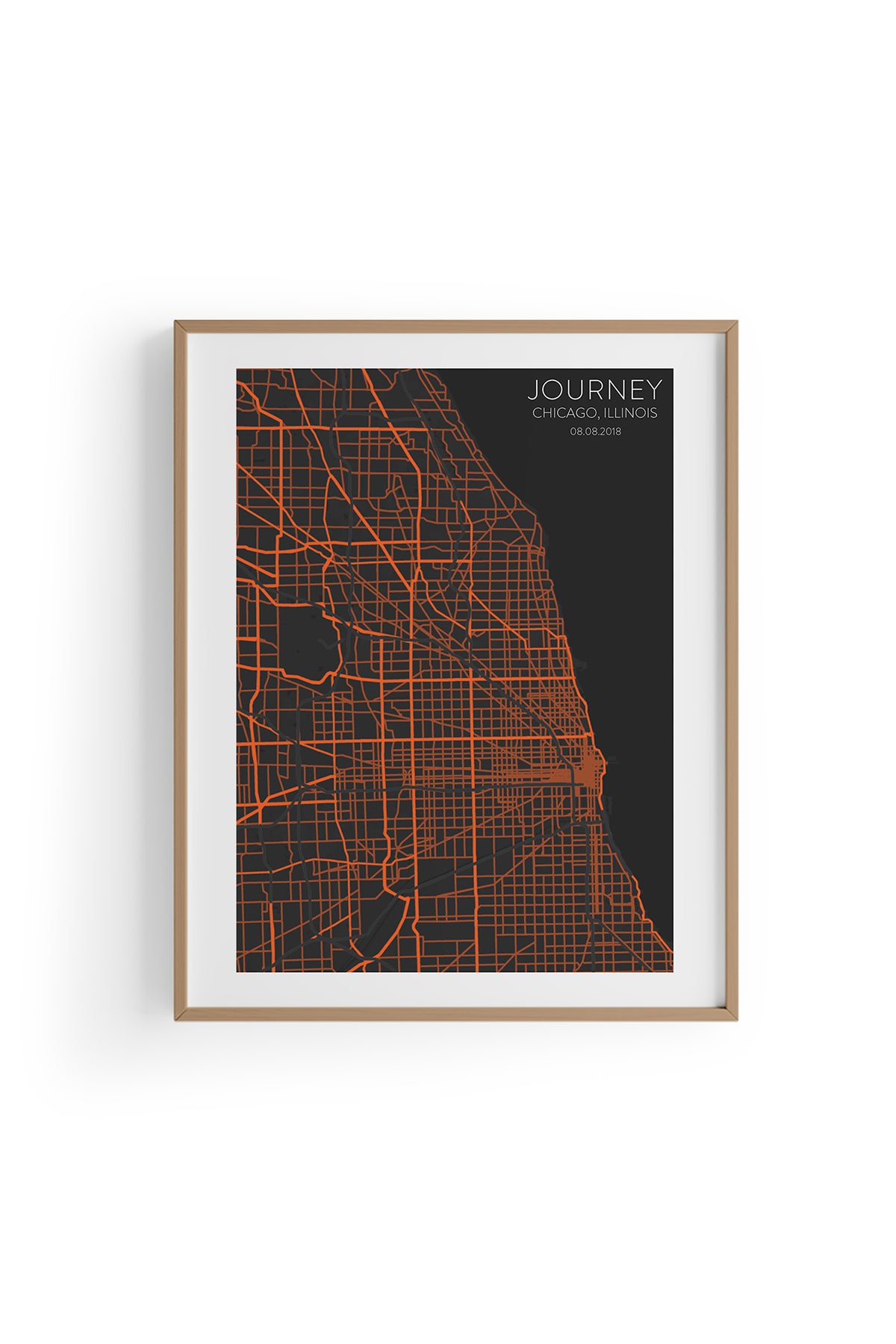 Chicago Şehir Haritası Poster
