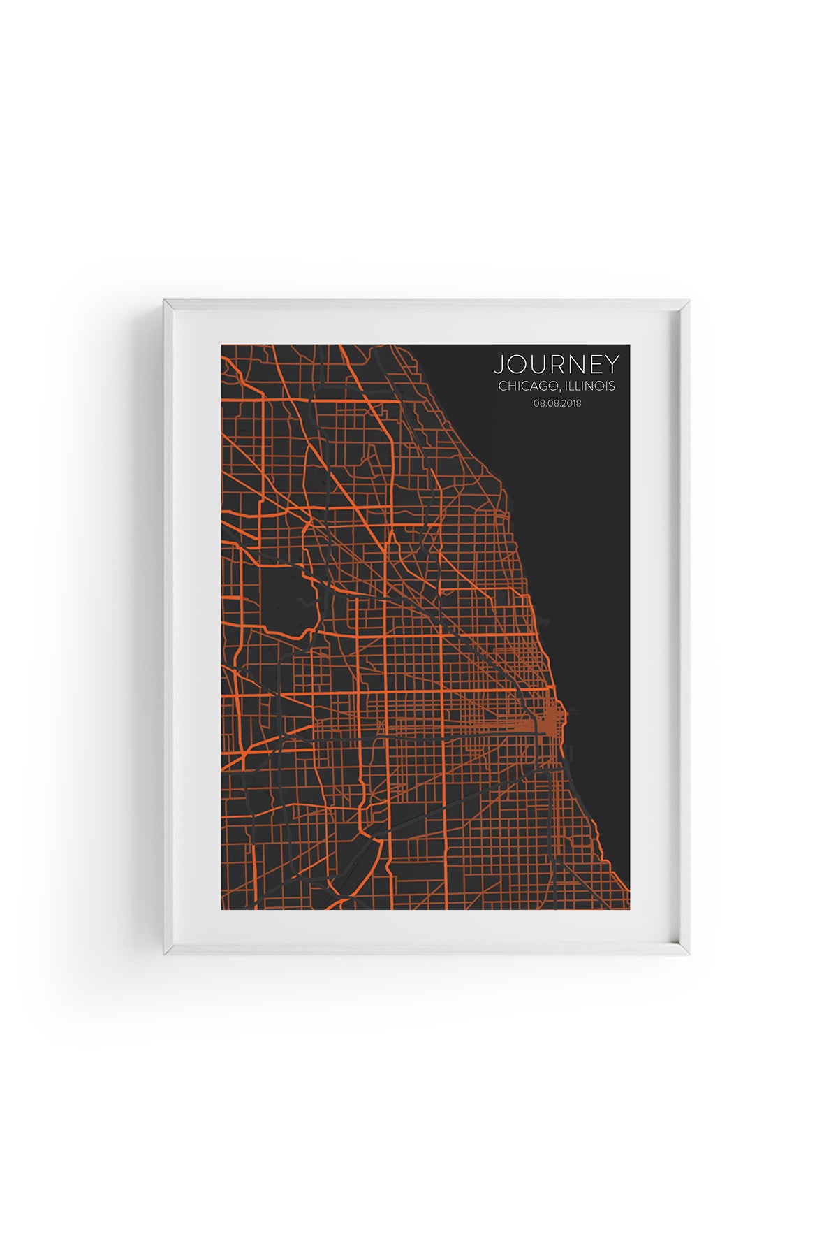 Chicago Şehir Haritası Poster