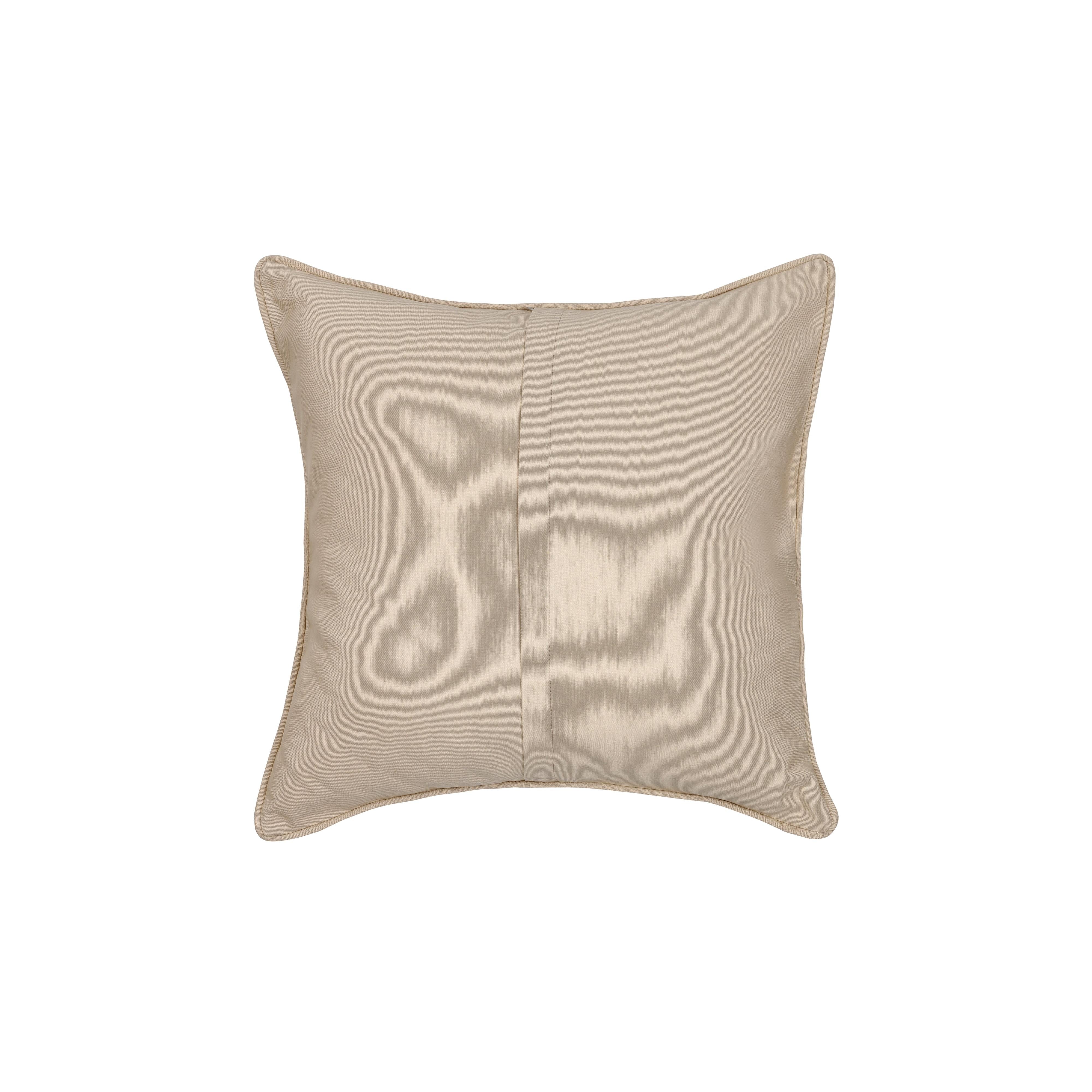 Chloris Kare Yastık Bordo Turuncu Çiçekli