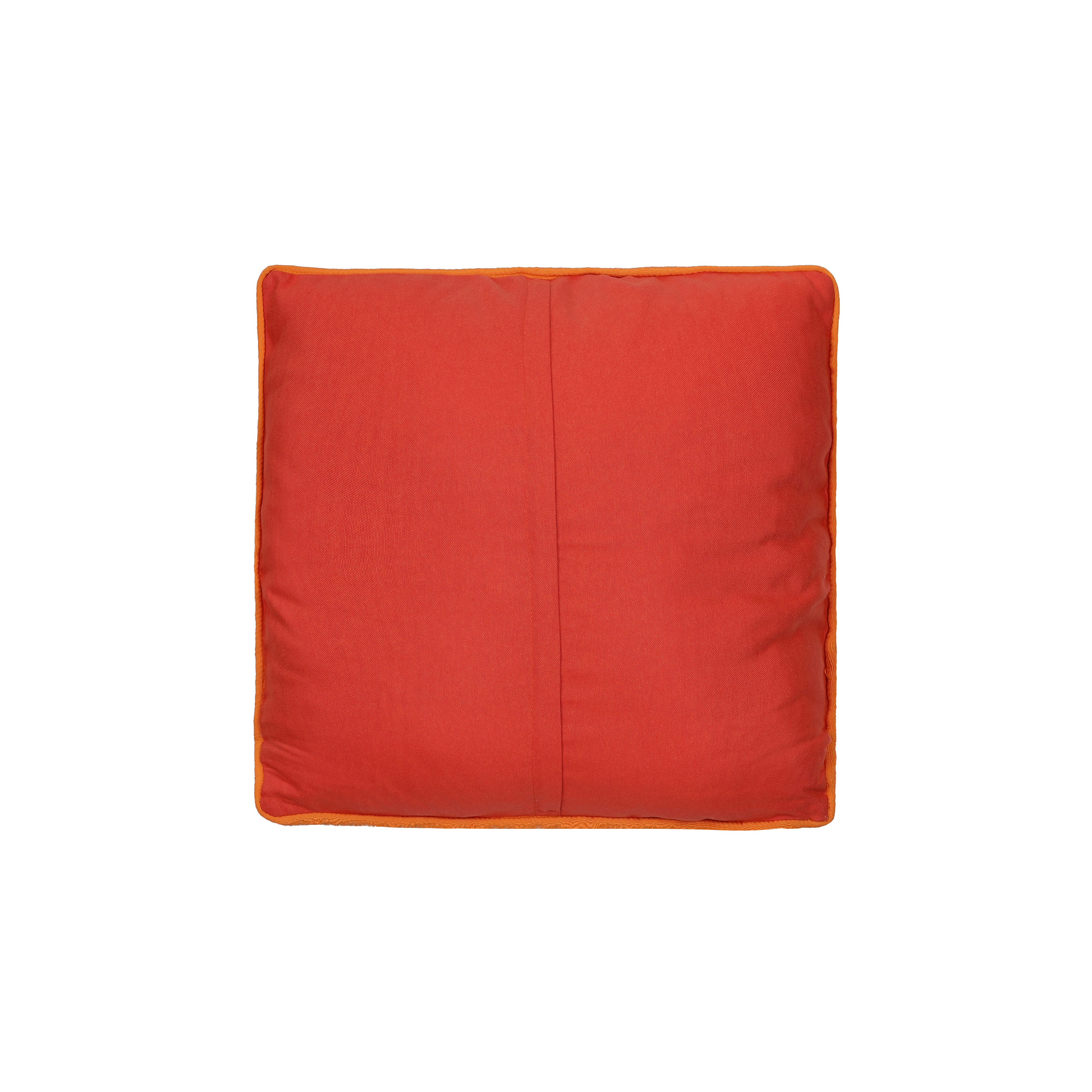 Chloris Kare Yastık Yeşil Turuncu Çiçekli