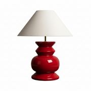 Chunky Ahşap Abajur Kırmızı-Abajur-Pinot Interior-NowShopFun