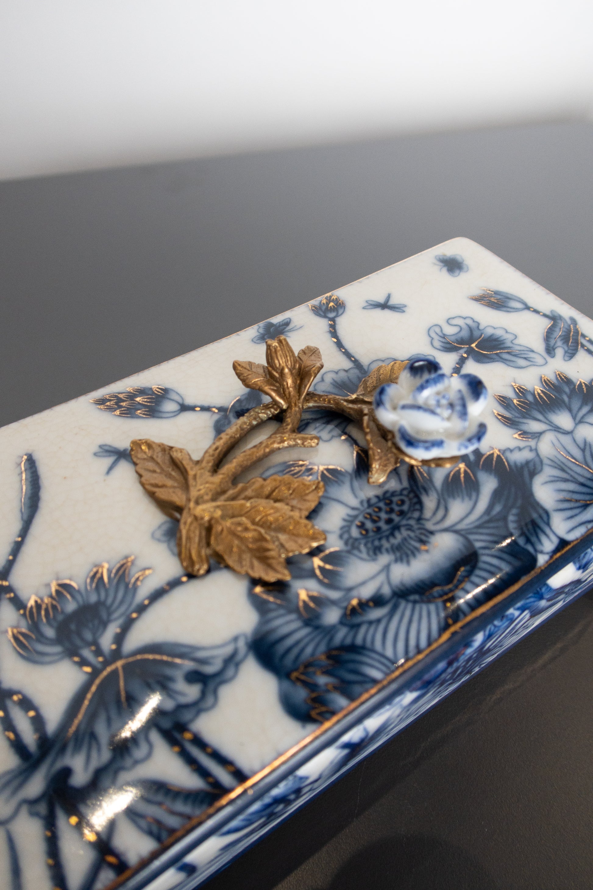 Çiçek Detaylı Dekoratif Kutu-Saklama Kutusu-Rubino Home-NowShopFun