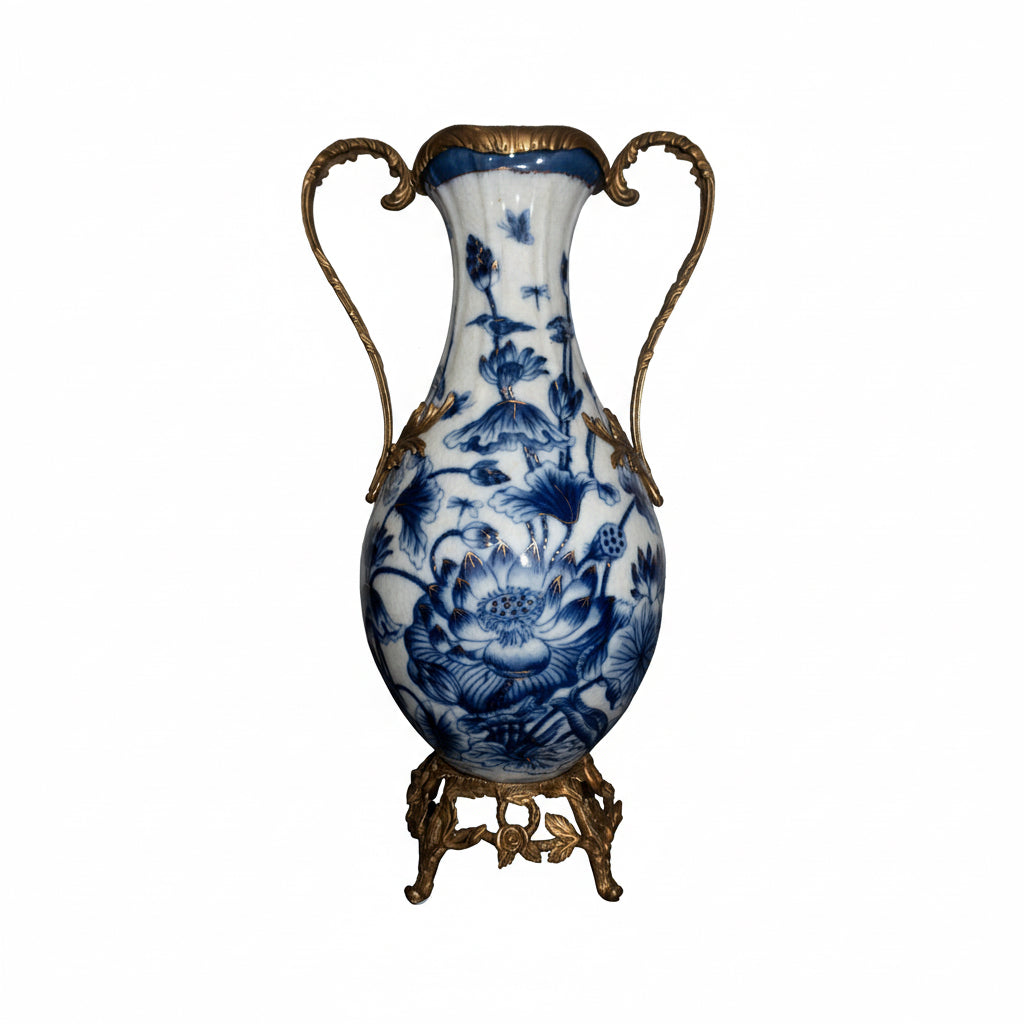 Çiçekli Porselen Vazo