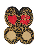 Çılgın Leopar Desenli Kelebek Figürlü Büyük Boy Halı-Kilim & Halı-Doing Goods-NowShopFun