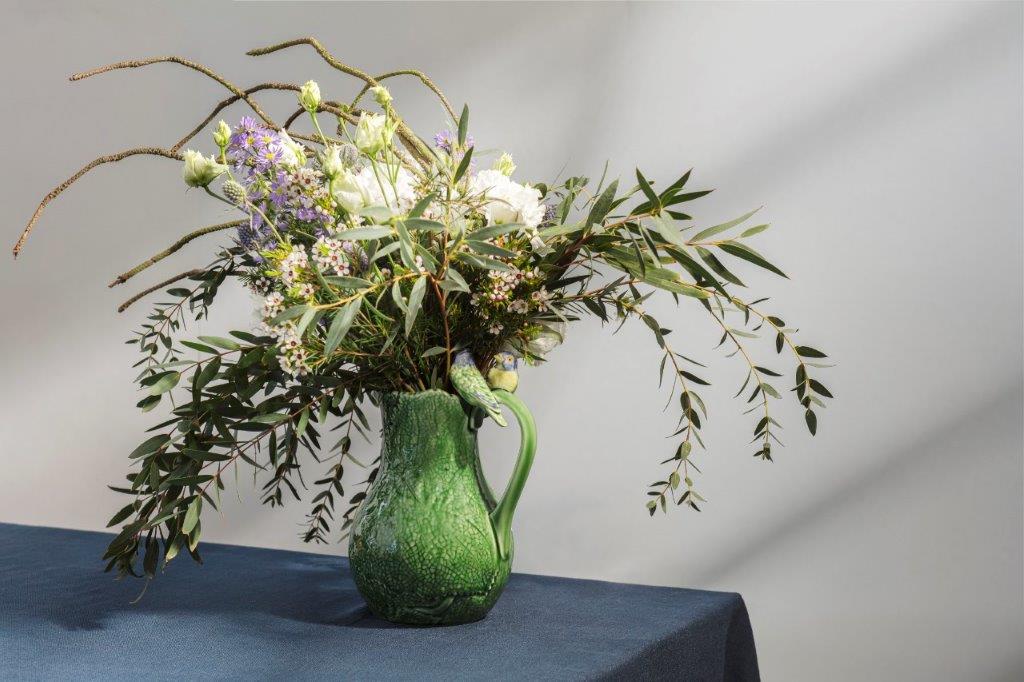 Cineraria Kuşlu Yeşil Sürahi