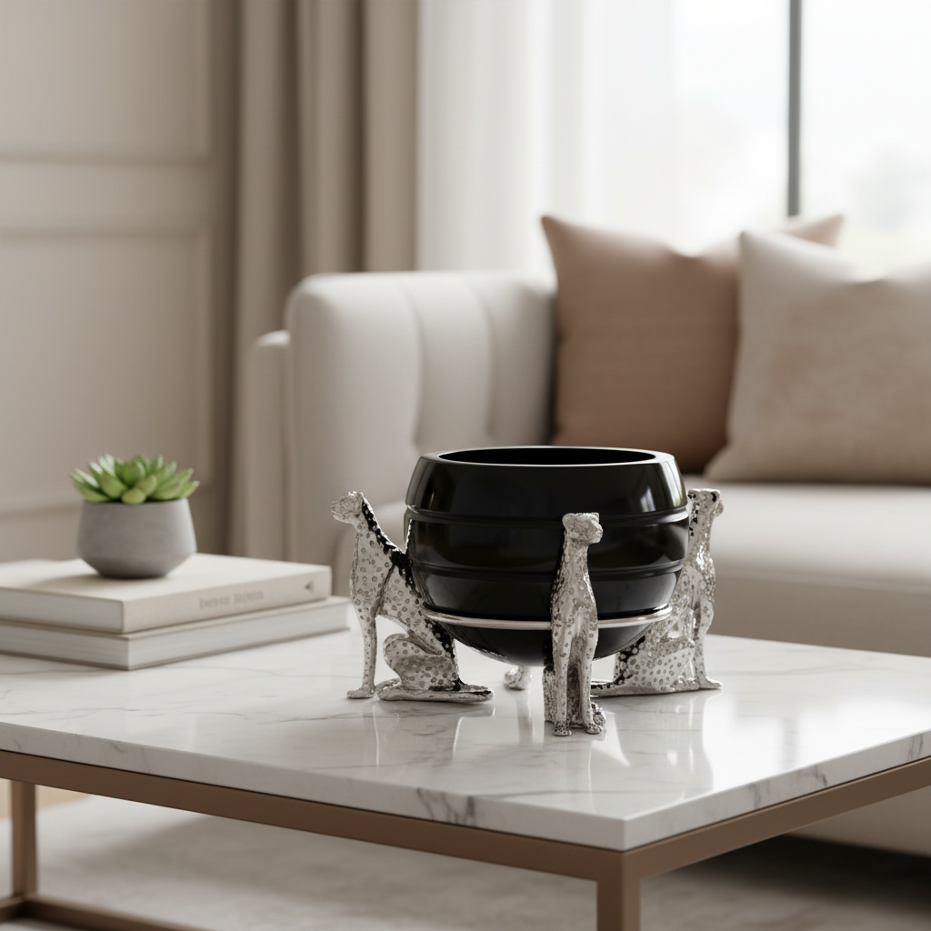 Çita Figürlü Çanak-Dekoratif Ürün-Accract-NowShopFun