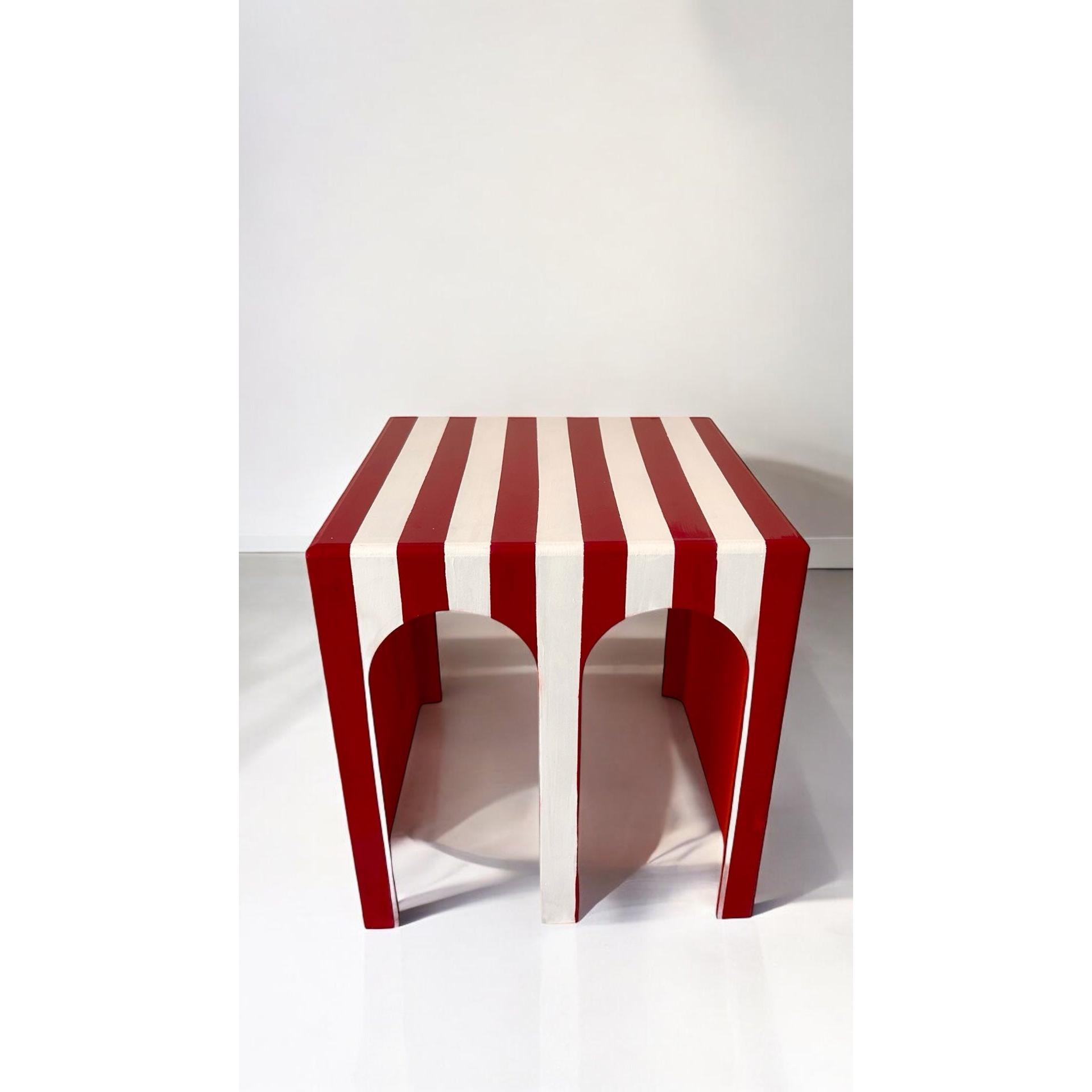 Çizgili Arch Ahşap Sehpa-Sehpa-Box Co Concept-NowShopFun