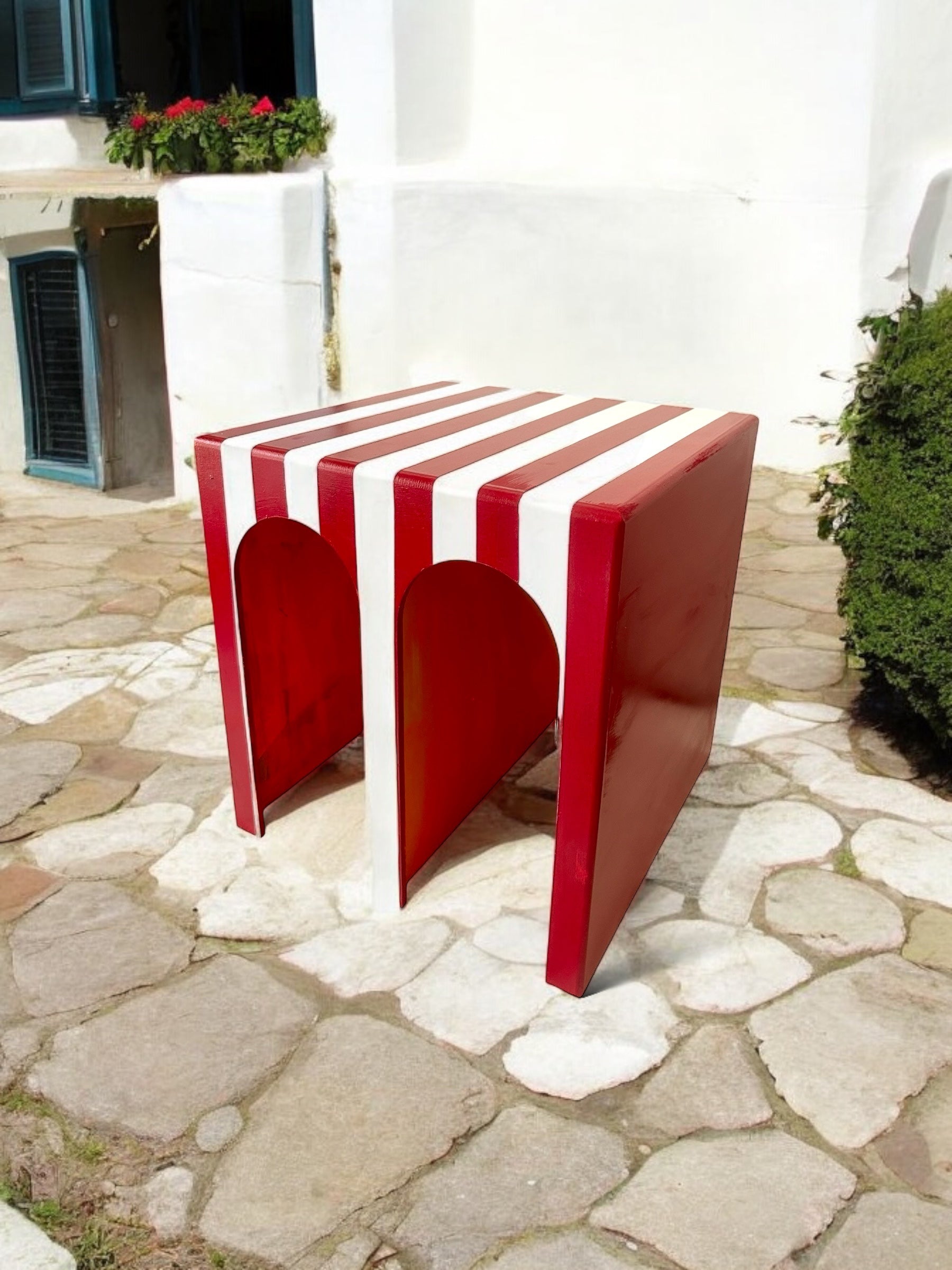 Çizgili Arch Ahşap Sehpa-Sehpa-Box Co Concept-NowShopFun