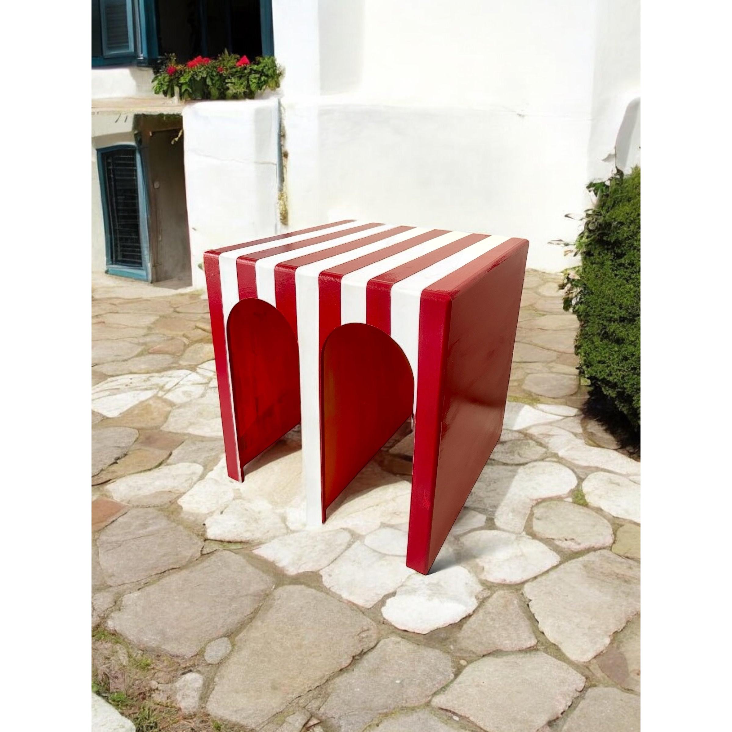 Çizgili Arch Ahşap Sehpa-Sehpa-Box Co Concept-NowShopFun