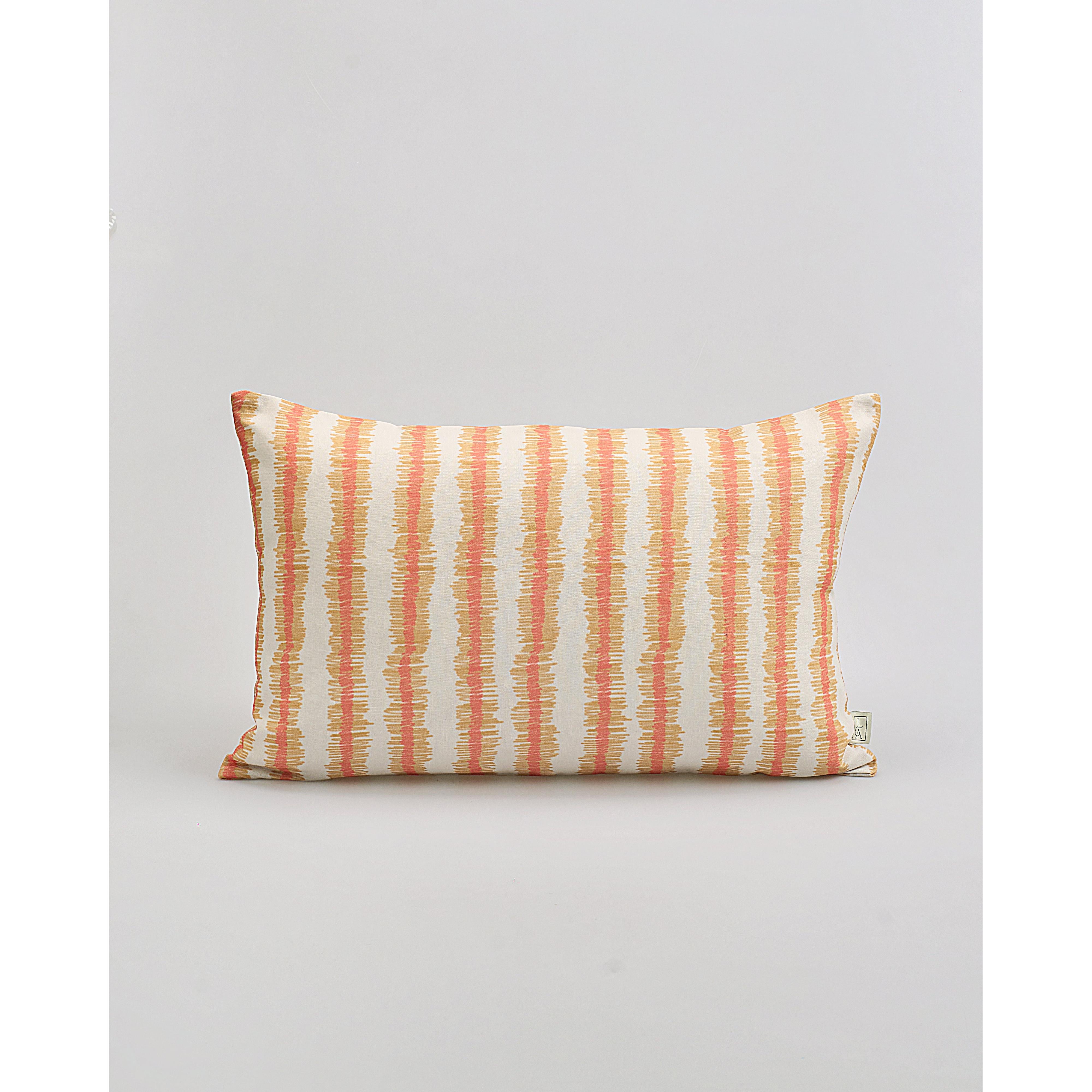 Çizgili Keten Yastık Kılıfı