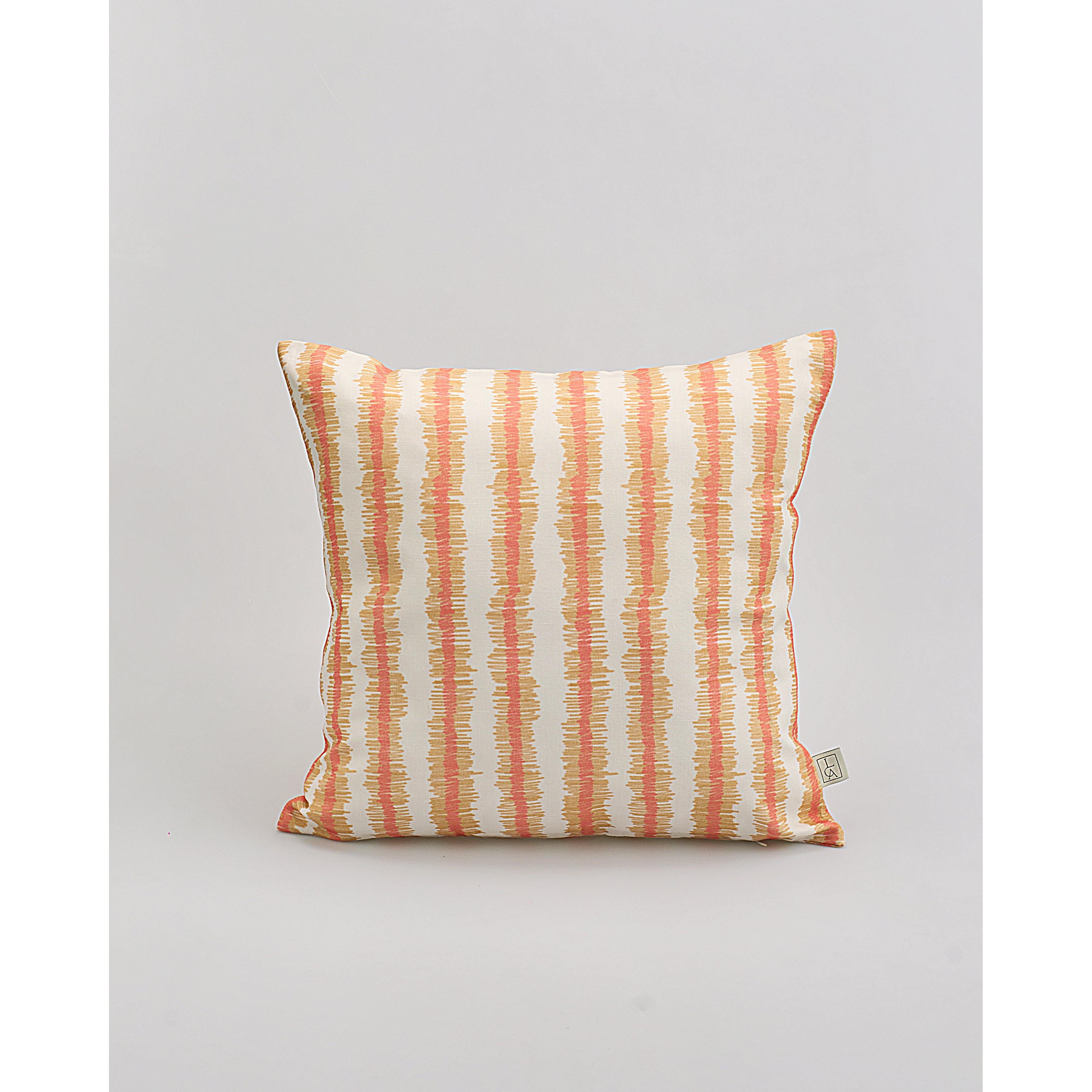 Çizgili Keten Yastık Kılıfı