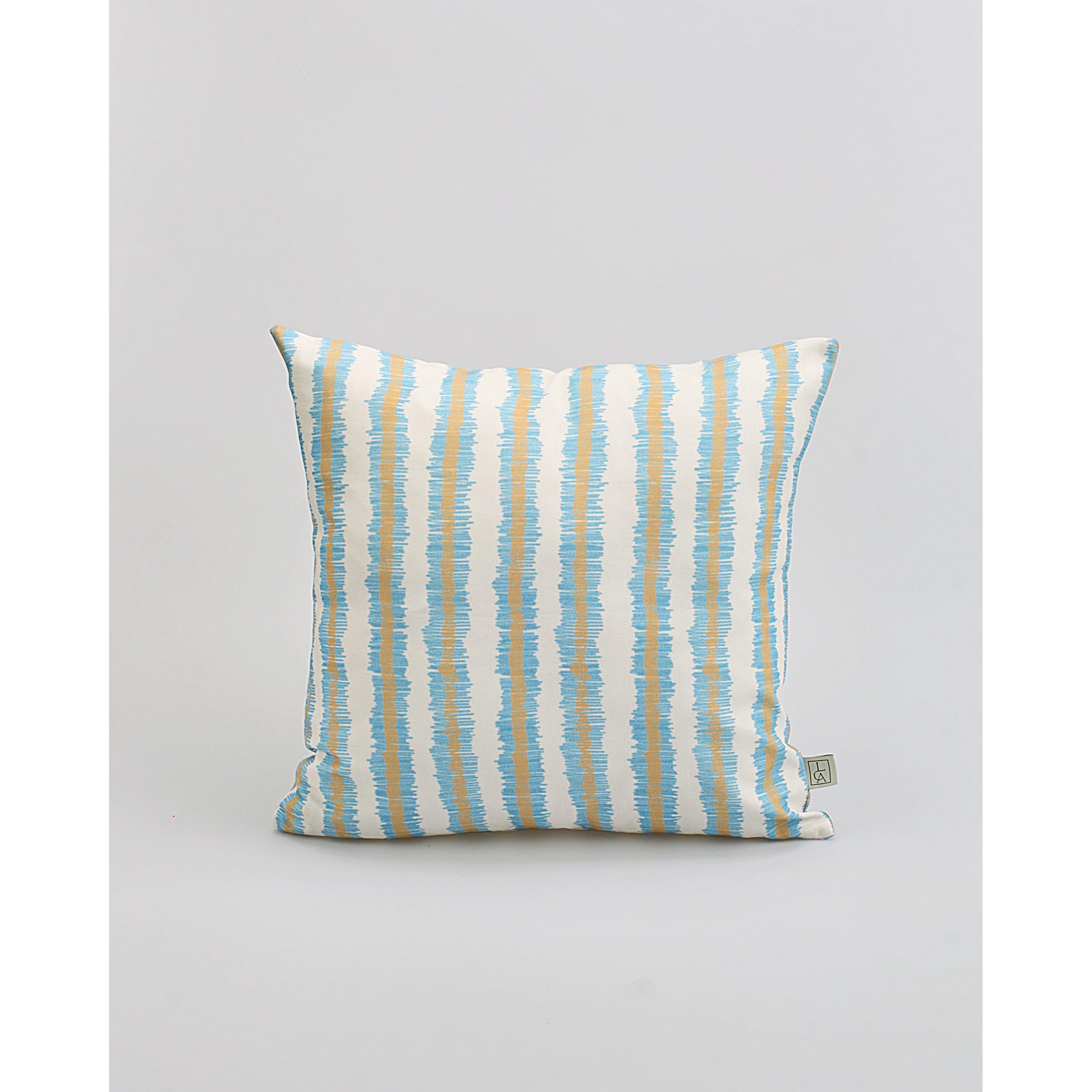 Çizgili Keten Yastık Kılıfı