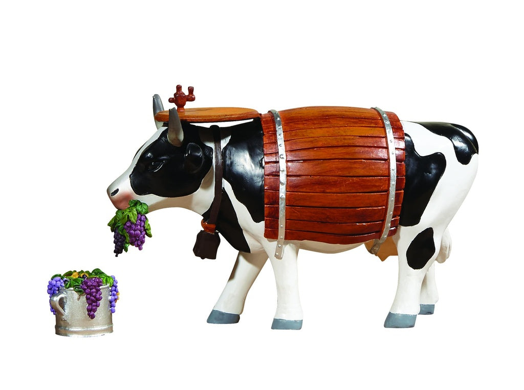 Clarabelle The Wine Cow - El Yapımı Dekoratif İnek Figürü (Cow Parade)