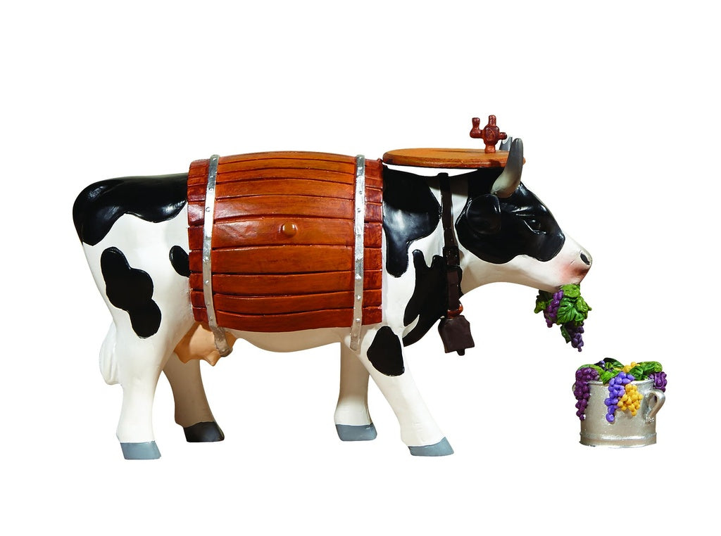 Clarabelle The Wine Cow - El Yapımı Dekoratif İnek Figürü (Cow Parade)