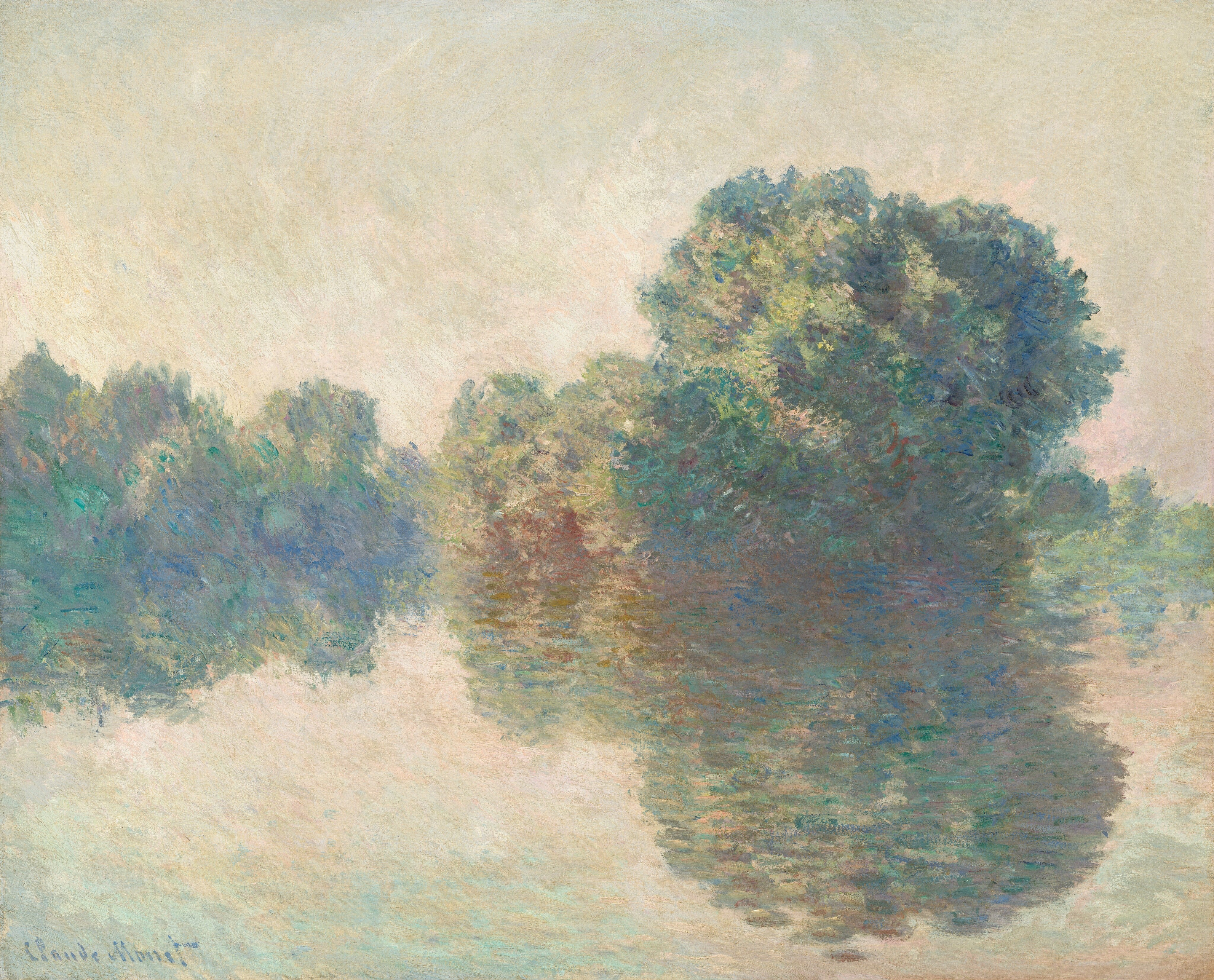 Claude Monet - Giverny’de Seine Nehri Fine Art Baskı