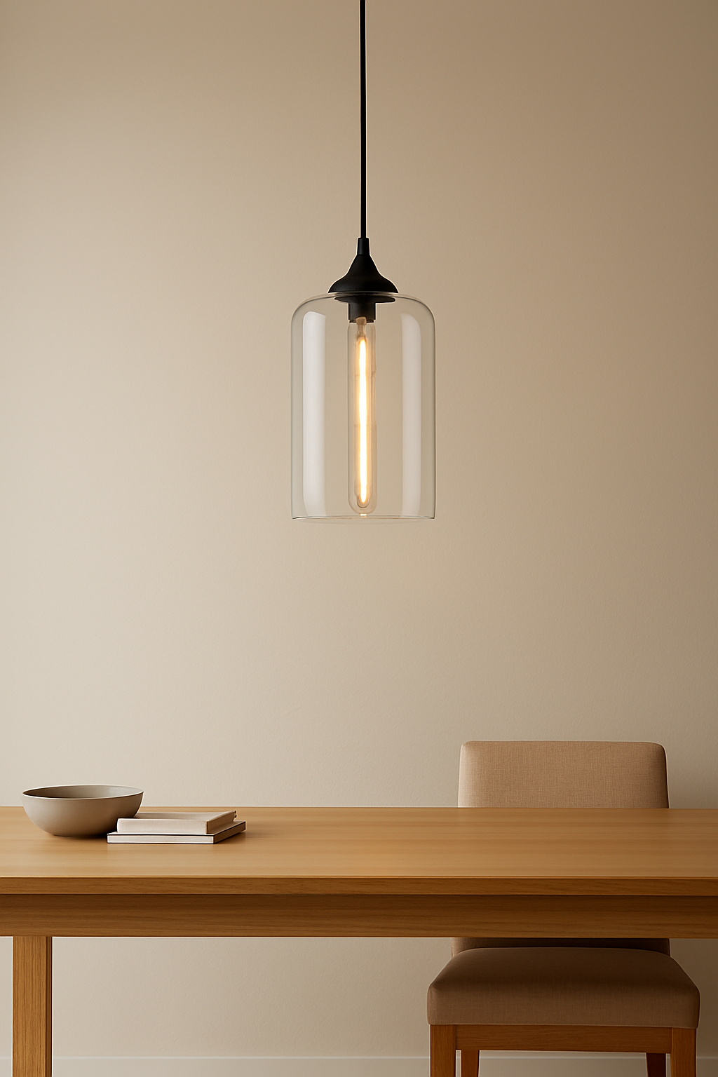 Clear Tube Cam Sarkıt Lamba-Tavan Aydınlatması-livingstore-Amber-NowShopFun