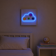 Cloud Işıklı Duvar Dekoru | LED & USB Bulut Duvar Aksesuarı / Wallibex Cloud Işıklı Duvar Dekoru – 33 x 33 cm