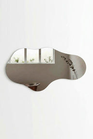 Cloudy Asimetrik Duvar Aynası-Ayna-Yapı Cam-Bronz-NowShopFun