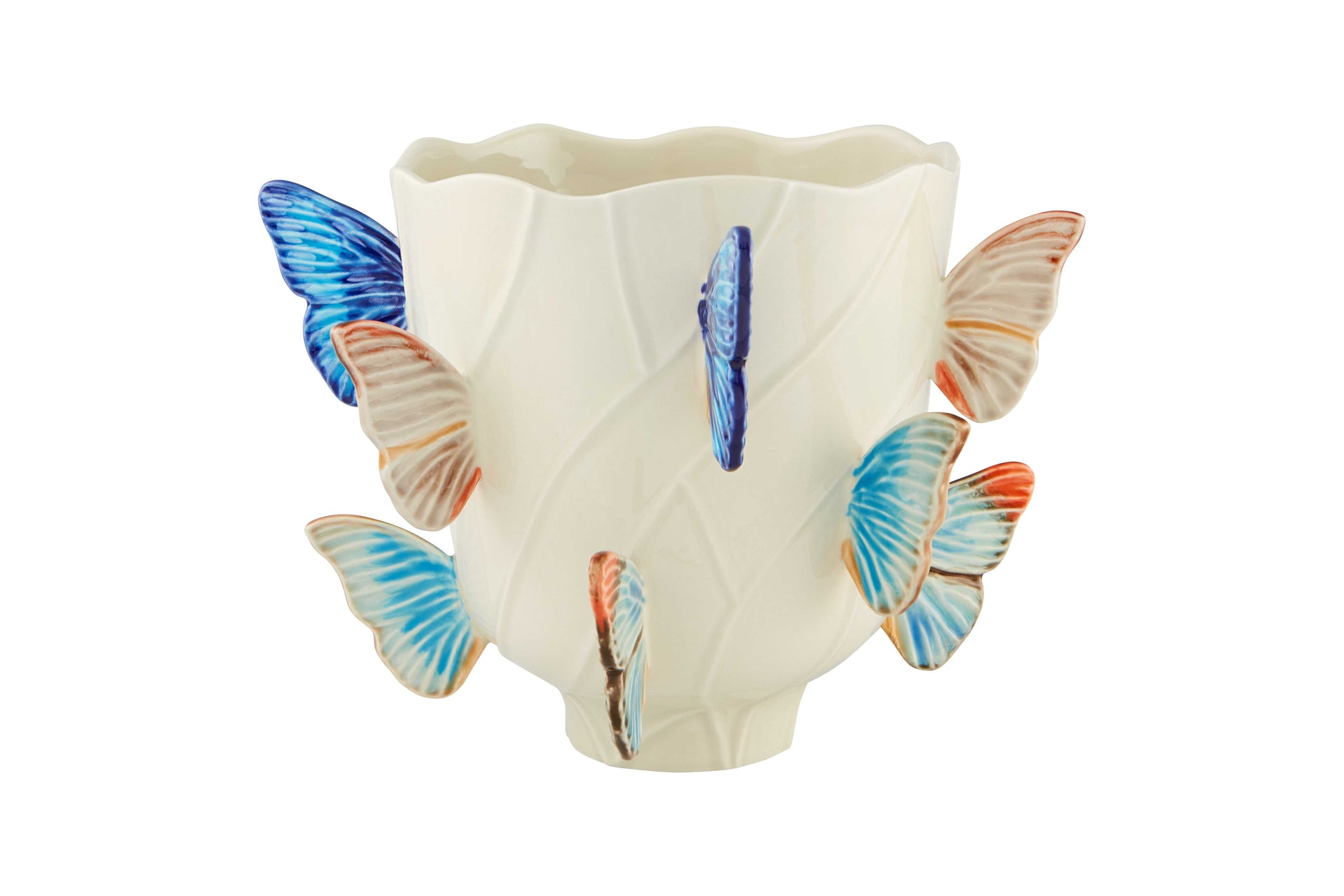 Cloudy Butterflies by Claudia Schiffer Kelebekli Seramik Vazo