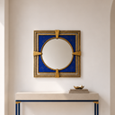 Cobalt Gold Duvar Aynası | Kobalt Mavi Dekoratif Tasarım Ayna / Cobalt Gold Duvar Aynası; kobalt mavi, gold detaylı ve eskitme metal konstrüksiyonuyla modern dekorasyona özgün bir dokunuş katar.