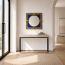 Cobalt Gold Duvar Aynası | Kobalt Mavi Dekoratif Tasarım Ayna / Cobalt Gold Duvar Aynası; kobalt mavi, gold detaylı ve eskitme metal konstrüksiyonuyla modern dekorasyona özgün bir dokunuş katar.