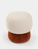 Coco Minimalist Krem & Turuncu Puf