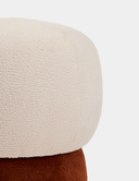 Coco Minimalist Krem & Turuncu Puf