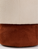 Coco Minimalist Krem & Turuncu Puf