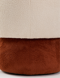 Coco Minimalist Krem & Turuncu Puf-Puf-Maisonord-NowShopFun