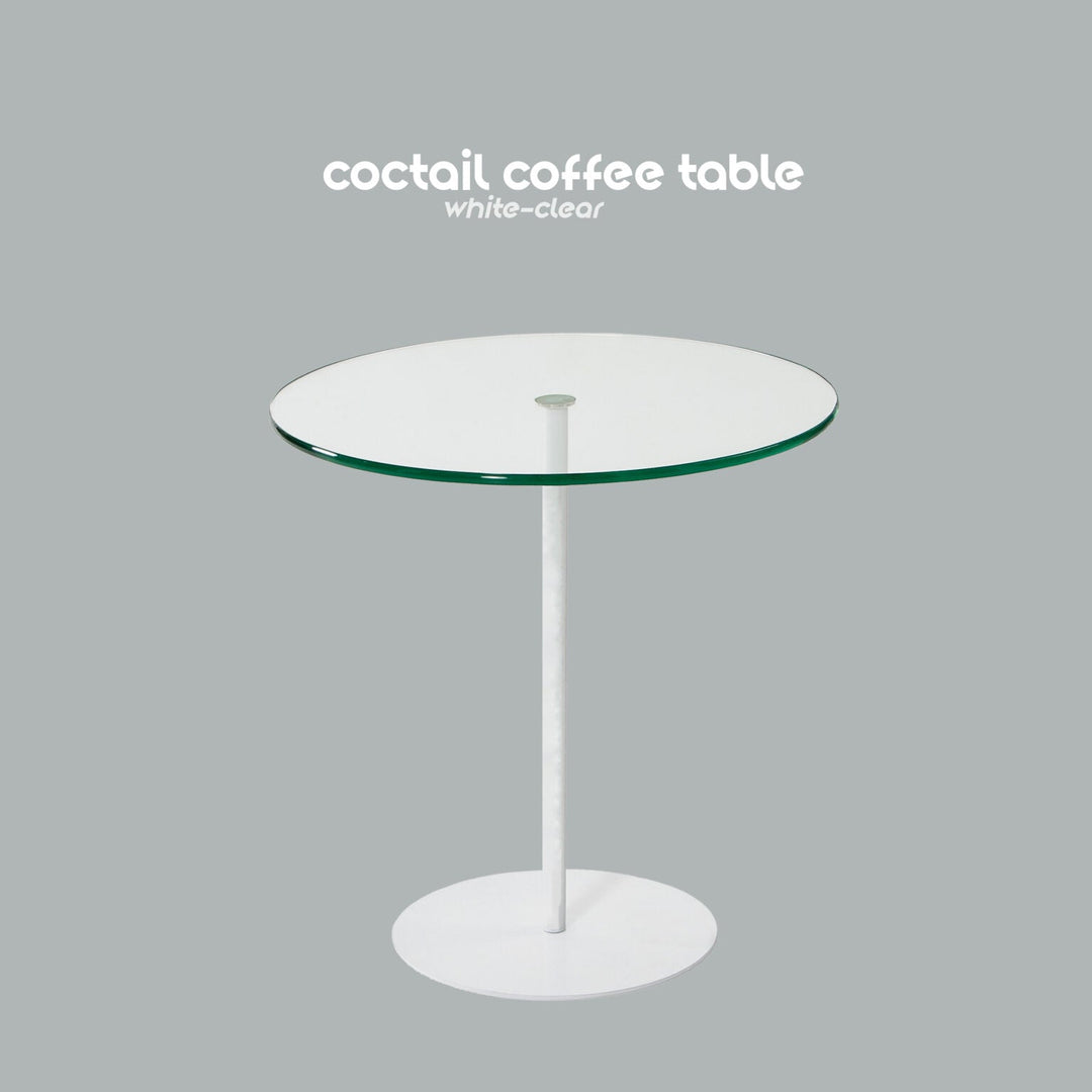 Coctail Coffee Table-Sehpa-Keys Design-50-(Beyaz&Şeffaf)-NowShopFun