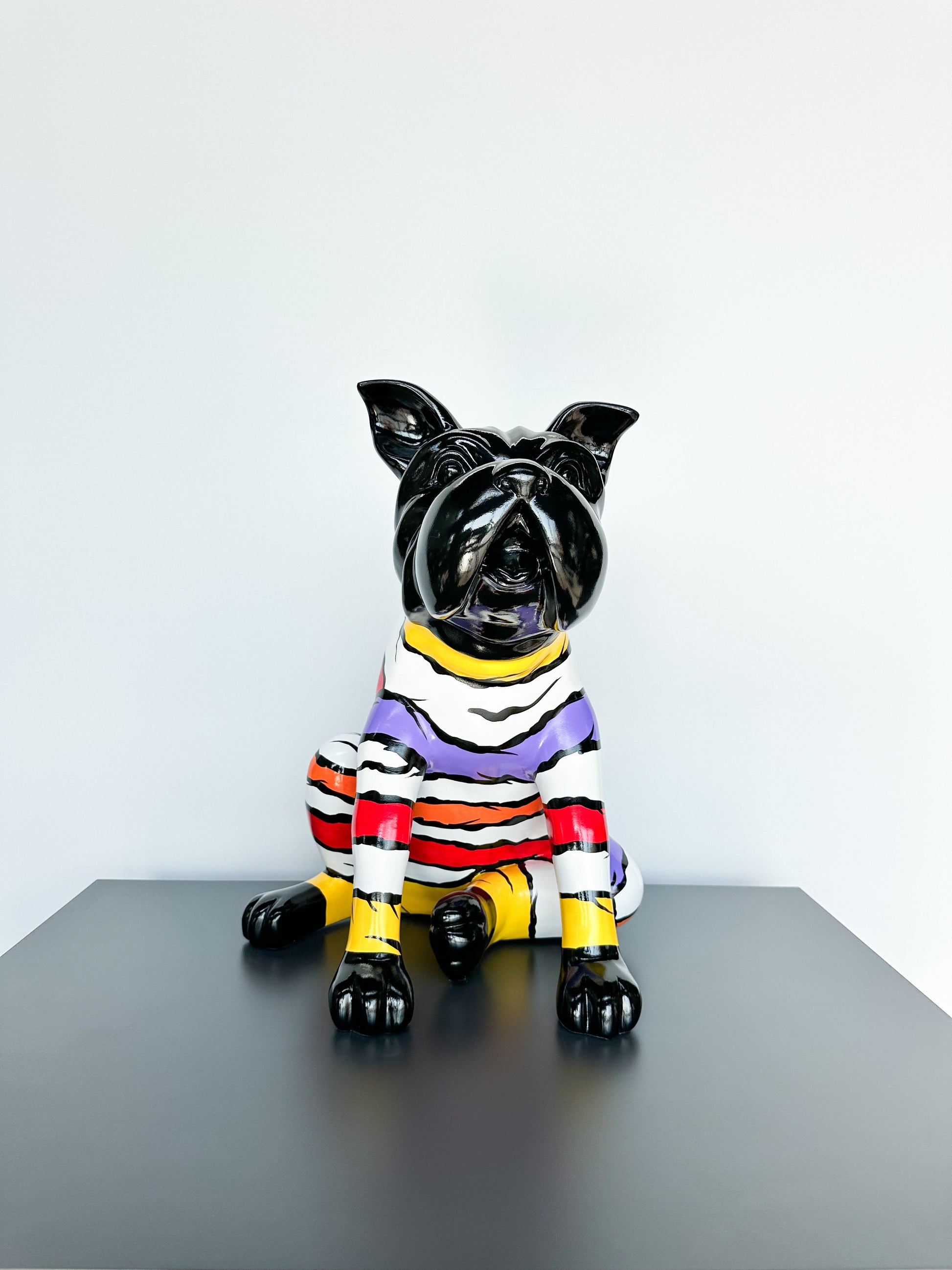 Çok Renkli Bulldog Dekoratif Obje