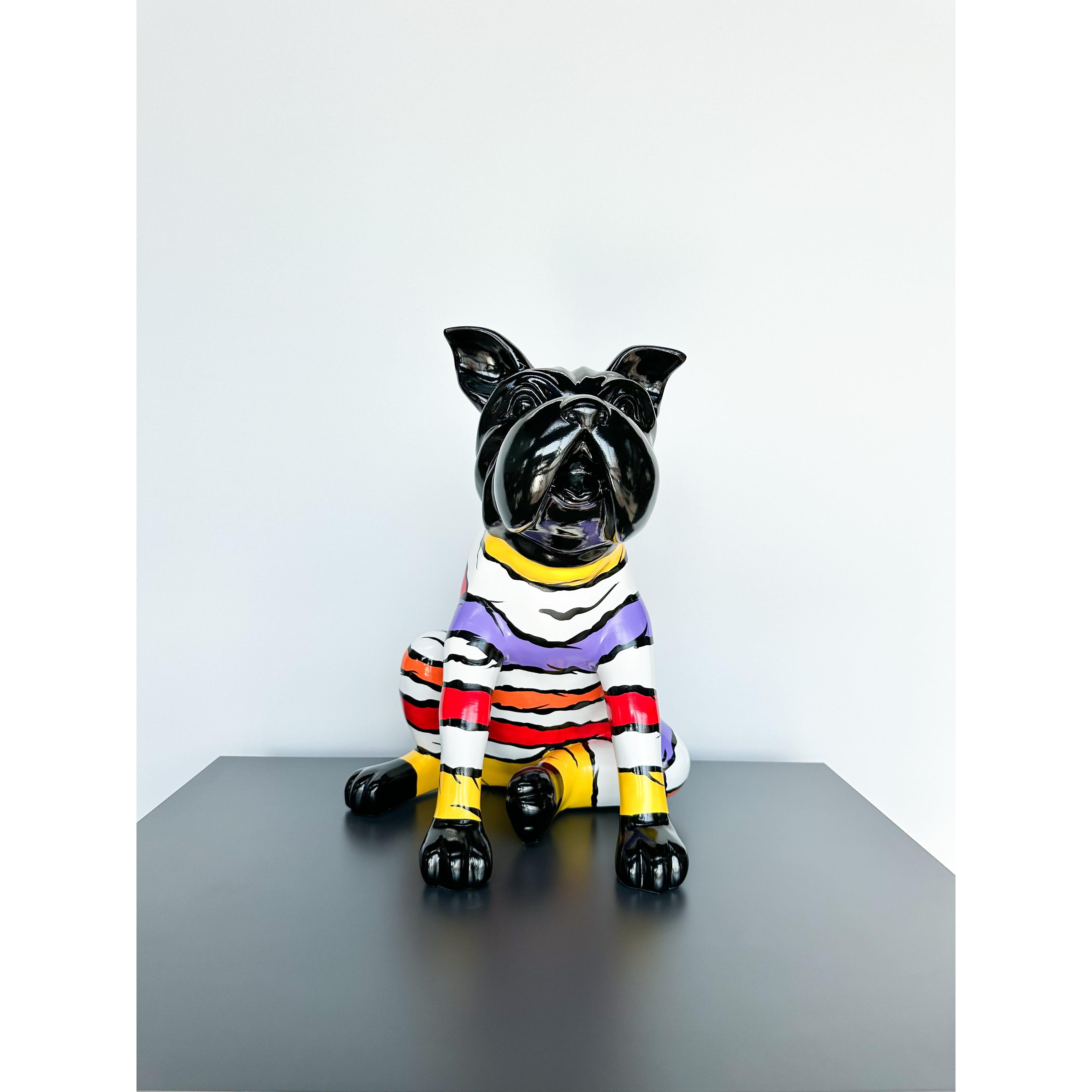 Çok Renkli Bulldog Dekoratif Obje