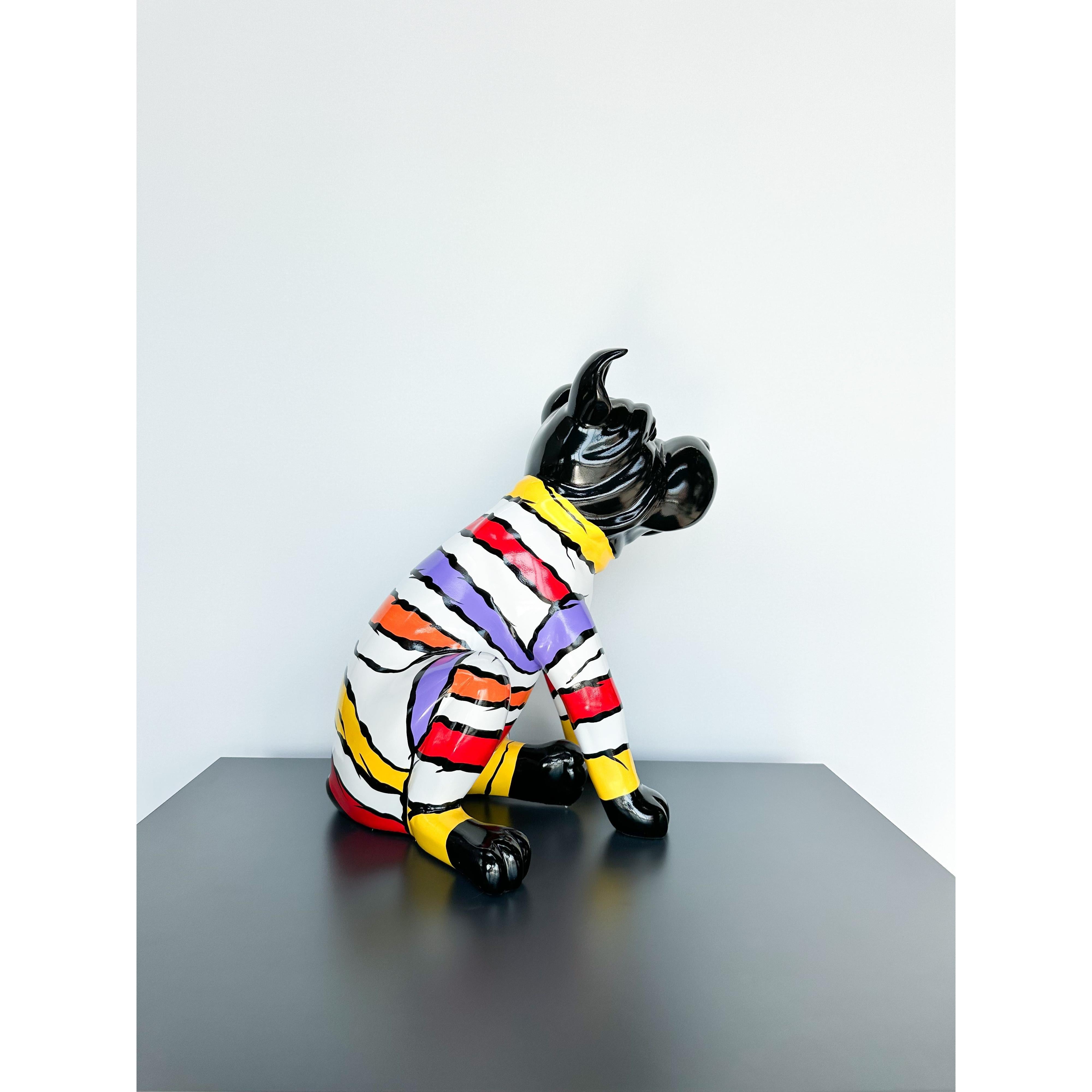 Çok Renkli Bulldog Dekoratif Obje