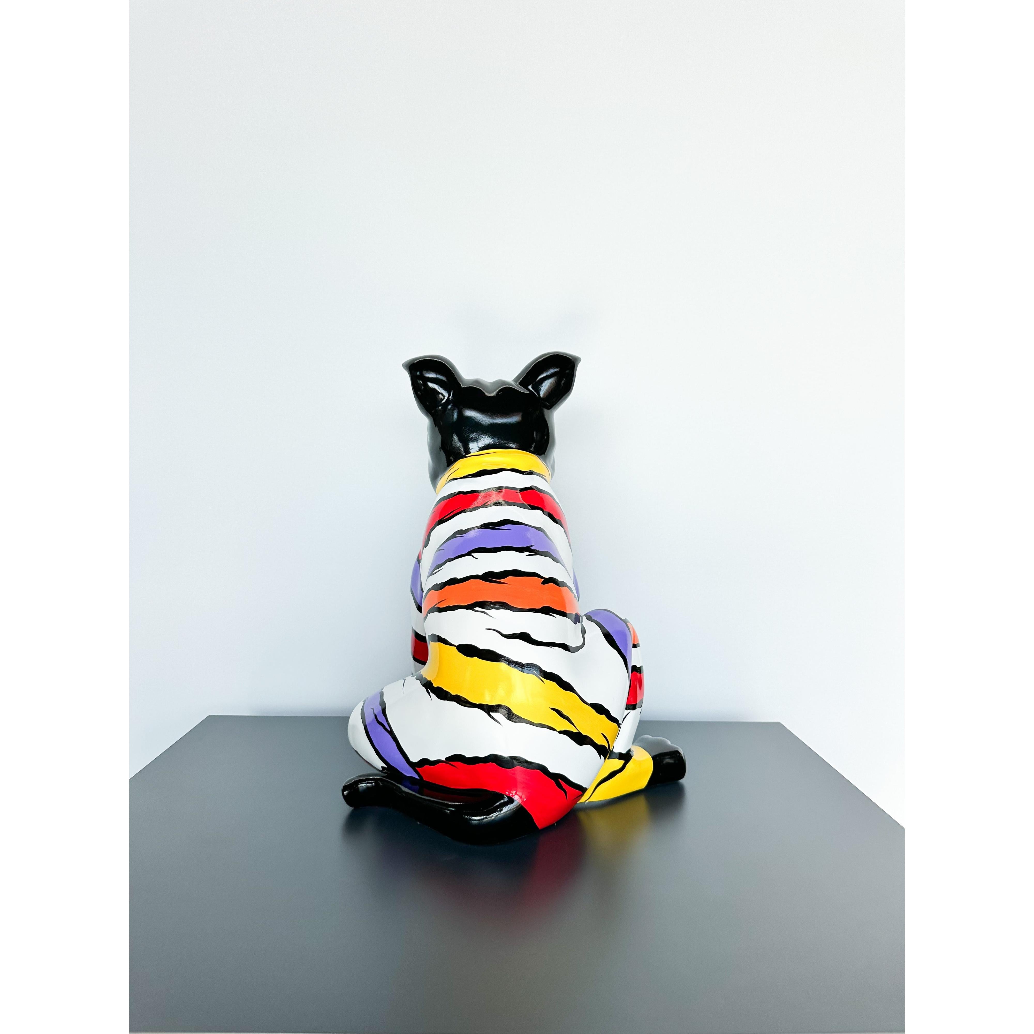 Çok Renkli Bulldog Dekoratif Obje