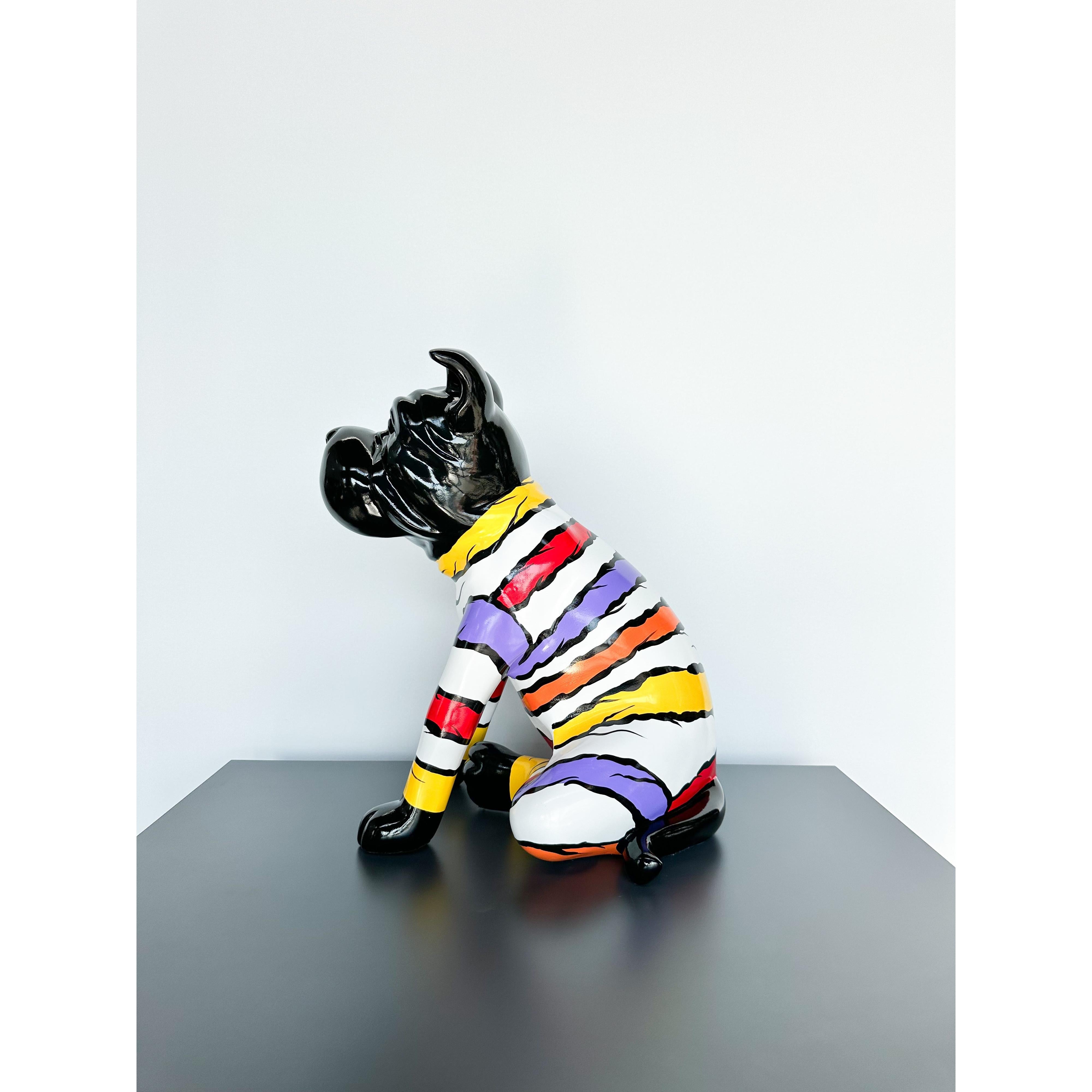 Çok Renkli Bulldog Dekoratif Obje