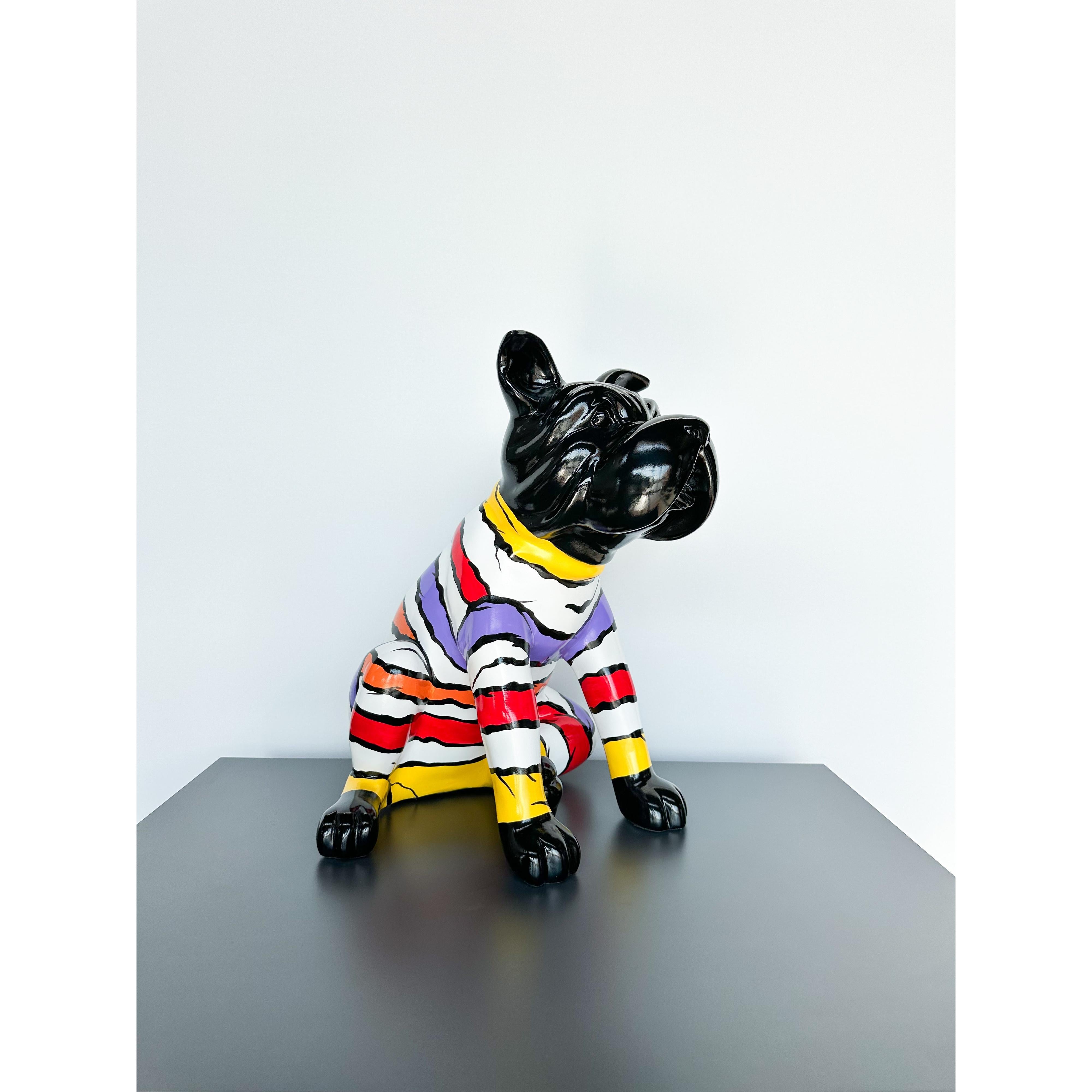 Çok Renkli Bulldog Dekoratif Obje