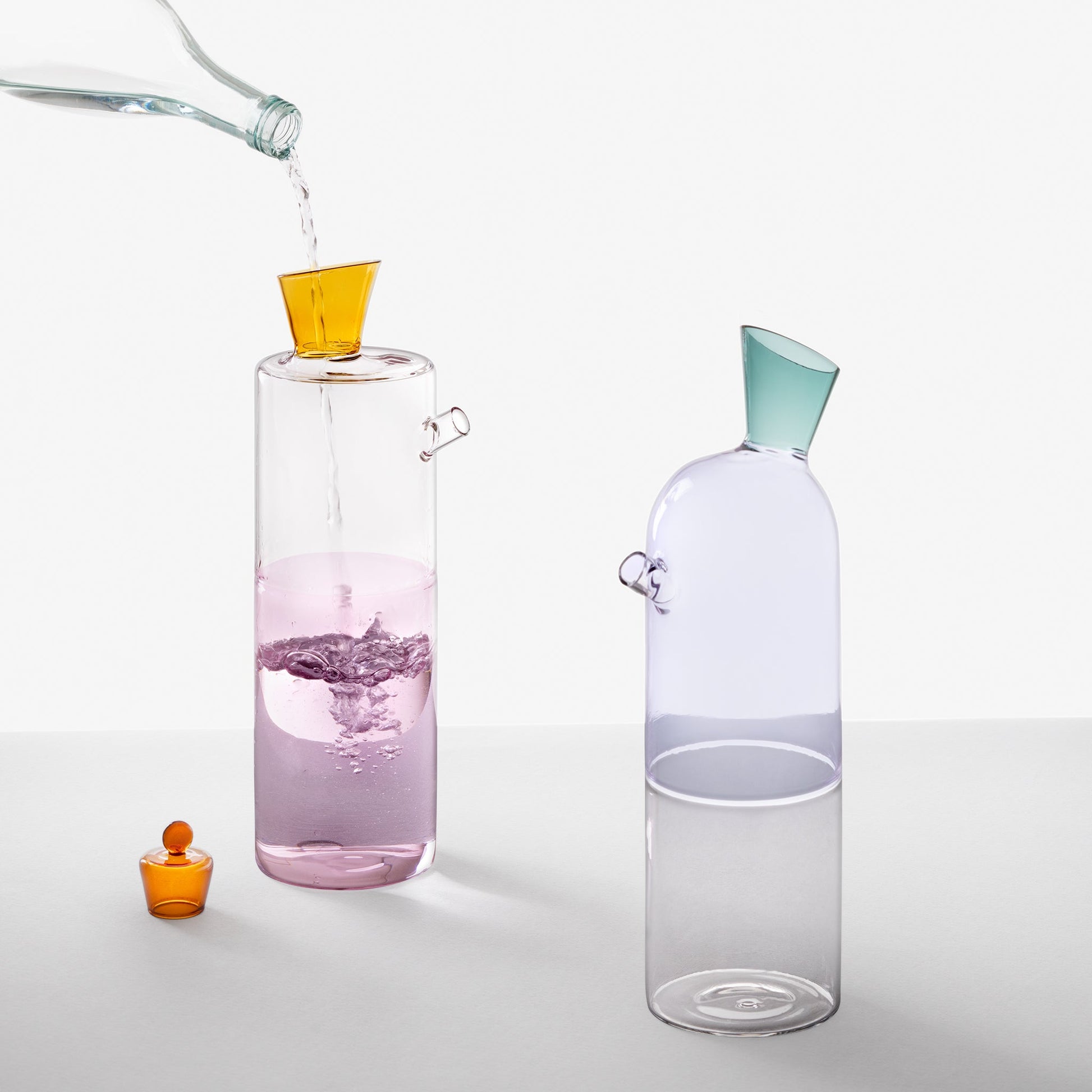 Çok Renkli Cam Sürahi