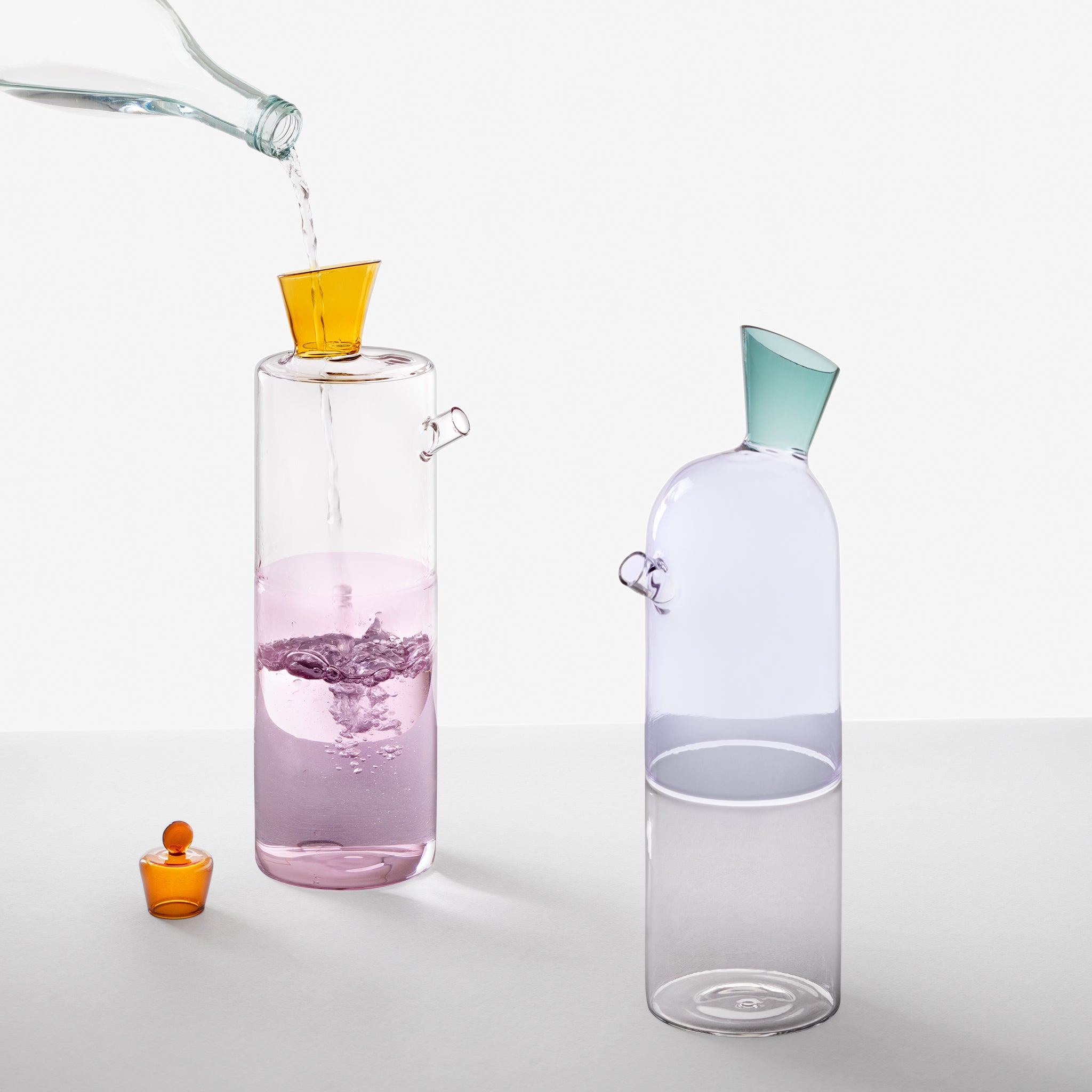 Çok Renkli Cam Sürahi