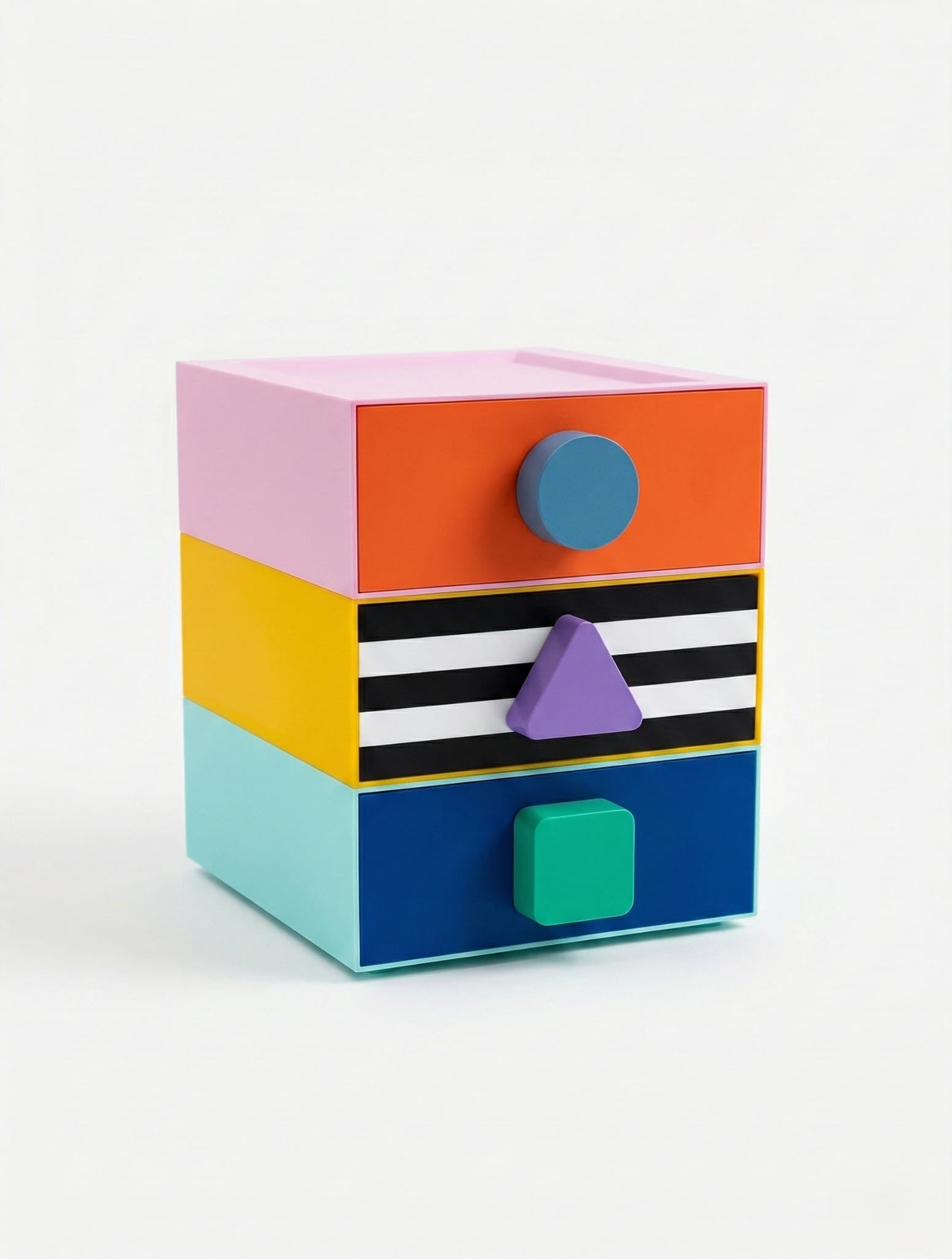 Çok Renkli Çekmeceli Kutu 3'Lü Set No. 2