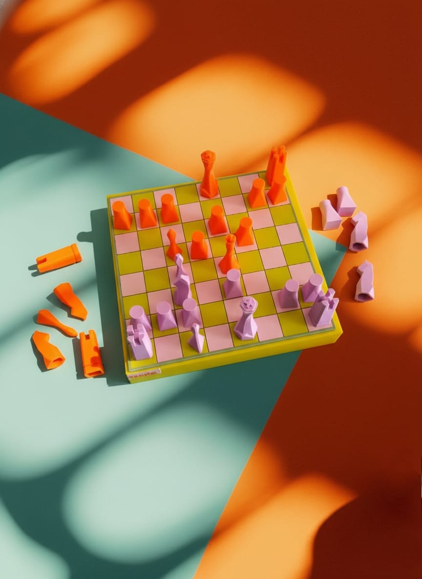 Çok Renkli Küçük Satranç Takımı No. 8