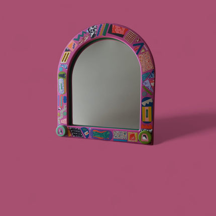 Çok Renkli Oval Ayna No. 19-Ayna-Tehanu Terrazzo-NowShopFun